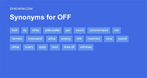 Synonyms for Off.